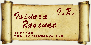 Isidora Rasinac vizit kartica